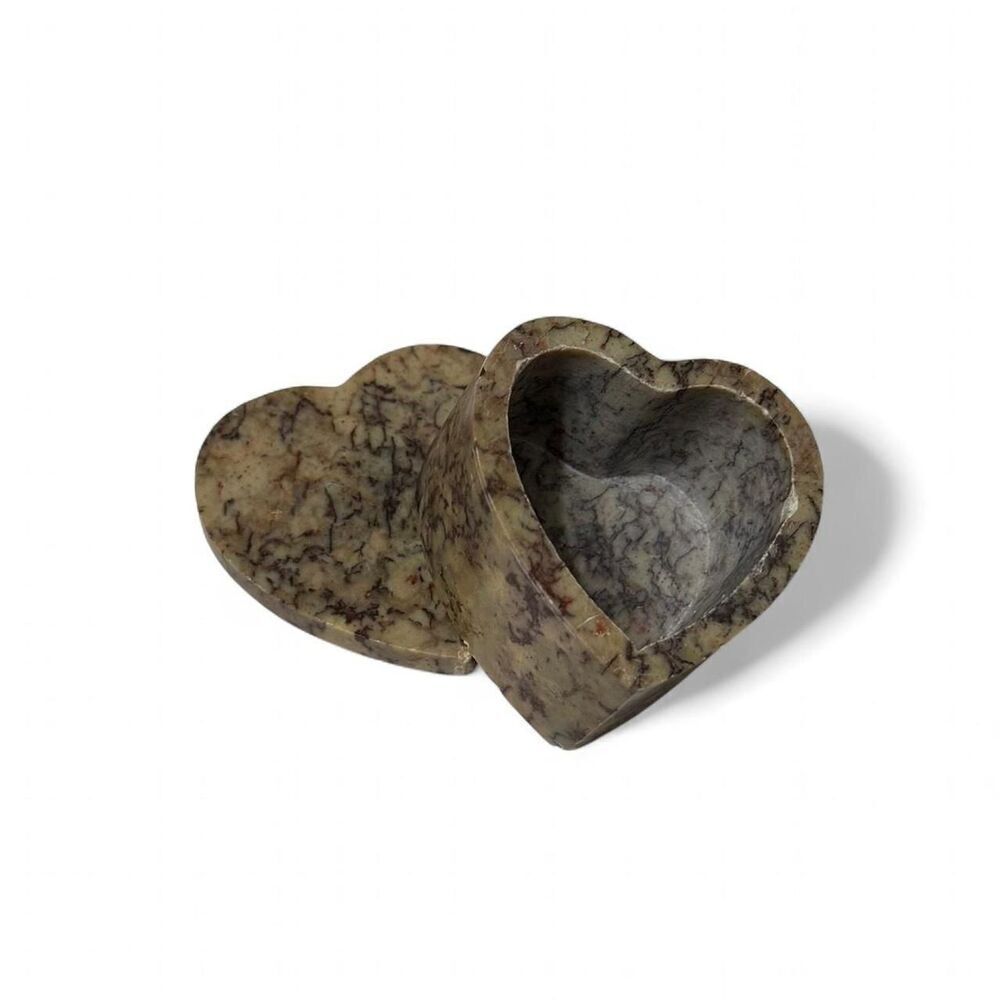 Whimsical Marble Heart Trinket Box - Petite Size, Super cute!